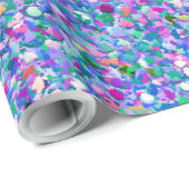 Multicolor Mosaic Modern Grit Glitzer Geschenkpapier (Rolleneckpunkt)