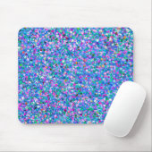 Multicolor Mosaic Modern Grit Glitzer Mousepad (Mit Mouse)