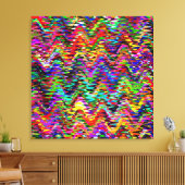 Multicolor Mosaic Wave Muster #4 Leinwanddruck (Insitu (Wohnzimmer))