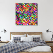 Multicolor Mosaic Wave Muster #4 Leinwanddruck (Insitu (Schlafzimmer))