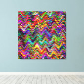 Multicolor Mosaic Wave Muster #4 Leinwanddruck (Insitu (Holzboden))