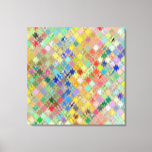 Multicolor Mosaic Wave Pattern #8 Leinwanddruck (Vorderseite)