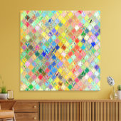 Multicolor Mosaic Wave Pattern #8 Leinwanddruck (Insitu (Wohnzimmer))