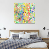 Multicolor Mosaic Wave Pattern #8 Leinwanddruck (Insitu (Schlafzimmer))