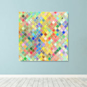 Multicolor Mosaic Wave Pattern #8 Leinwanddruck (Insitu (Holzboden))