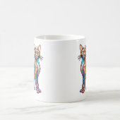 Multicolor Mosaik lustige Katze 756 Kaffeetasse (Mittel)