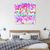 Multicolor-Mosaikmuster #2 Leinwanddruck (Insitu (Schlafzimmer))
