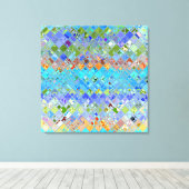 Multicolor-Mosaikmuster #2 Leinwanddruck (Insitu (Holzboden))