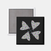 Multicolor Moth Art Magnet (Vorderseite/Rückseite)