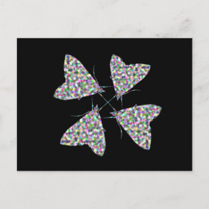 Multicolor Moth Art Postkarte