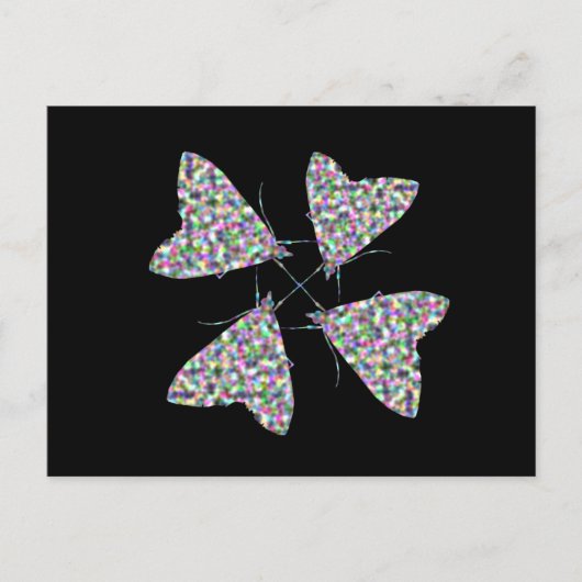 Multicolor Moth Art Postkarte (Vorderseite)
