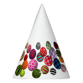 Multicolor-Multimuster-Balls Partyhütchen (Links)