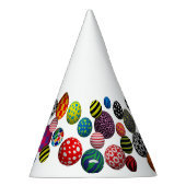 Multicolor-Multimuster-Balls Partyhütchen (Rechts)