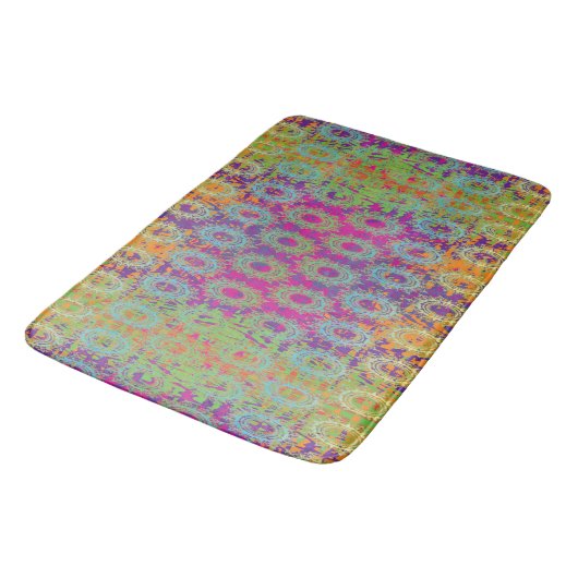 Multicolor Muster Badematte - Melrose (Schrägansicht)