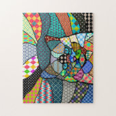 Multicolor Muster Cat 691 Puzzle (Vertikal)