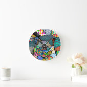Multicolor Muster Cat 691 Runde Wanduhr (Zuhause)