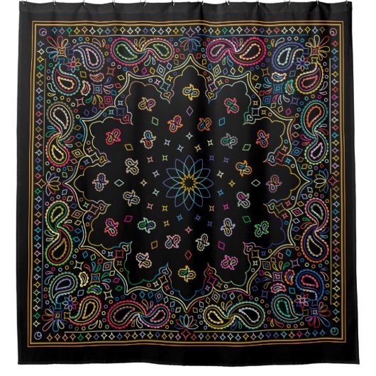 Multicolor-Muster Duschvorhang (Vorderseite)