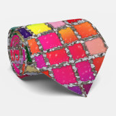 Multicolor-Muster für festgehaltenes Glasfenster Krawatte (Gerollt)
