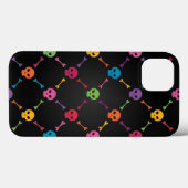 Multicolor-Muster mit Schädeln Case-Mate iPhone Hülle (Rückseite (Horizontal))