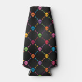 Multicolor-Muster mit Schädeln Flaschenkühler (Vorderseite)