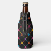 Multicolor-Muster mit Schädeln Flaschenkühler (Flasche Rückseite)
