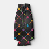 Multicolor-Muster mit Schädeln Flaschenkühler (Rückseite)
