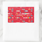 Multicolor-Muster Thunder_Cove Rechteckiger Aufkleber (Tasche)