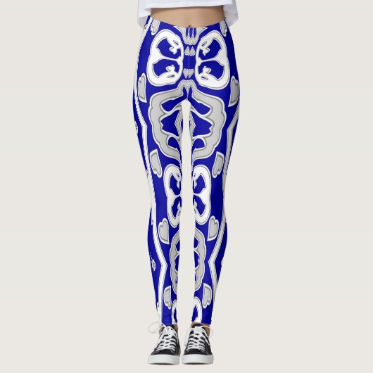 Multicolor-nahtloses Muster "Ratti_Creative_Arts" Leggings (Vorderseite)