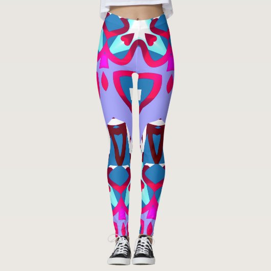 Multicolor-nahtloses Muster "Ratti_Creative_Arts" Leggings (Vorderseite)