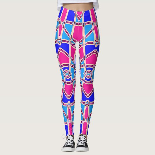 Multicolor-nahtloses Muster "Ratti_Creative_Arts" Leggings (Vorderseite)