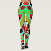 Multicolor-nahtloses Muster "Ratti_Creative_Arts" Leggings (Rückseite)