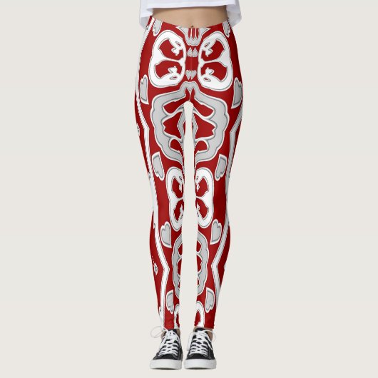 Multicolor-nahtloses Muster "Ratti_Creative_Arts" Leggings (Vorderseite)