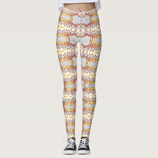 Multicolor-nahtloses Muster "Ratti_Creative_Arts" Leggings (Vorderseite)