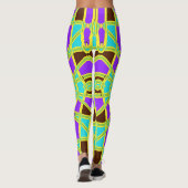 Multicolor-nahtloses Muster "Ratti_Creative_Arts" Leggings (Rückseite)