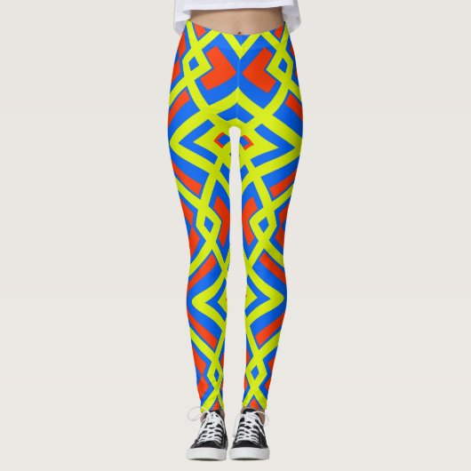 Multicolor-nahtloses Muster "Ratti_Creative_Arts" Leggings (Vorderseite)