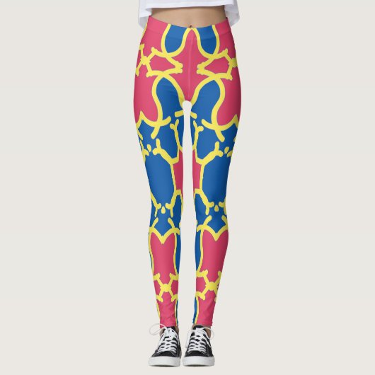 Multicolor-nahtloses Muster "Ratti_Creative_Arts" Leggings (Vorderseite)