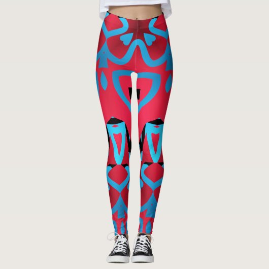 Multicolor-nahtloses Muster "Ratti_Creative_Arts" Leggings (Vorderseite)
