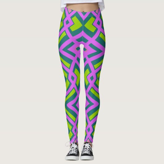 Multicolor-nahtloses Muster "Ratti_Creative_Arts" Leggings (Vorderseite)