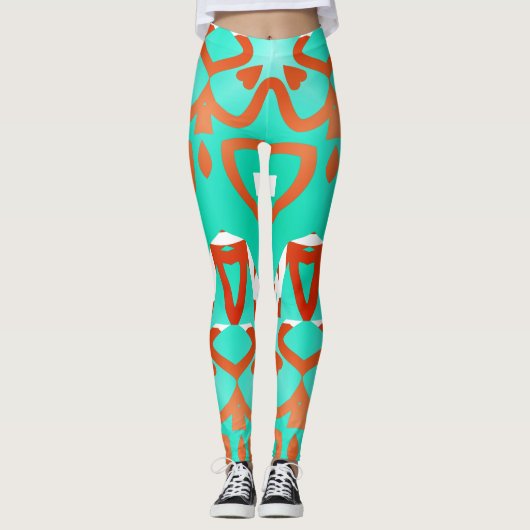 Multicolor-nahtloses Muster "Ratti_Creative_Arts" Leggings (Vorderseite)