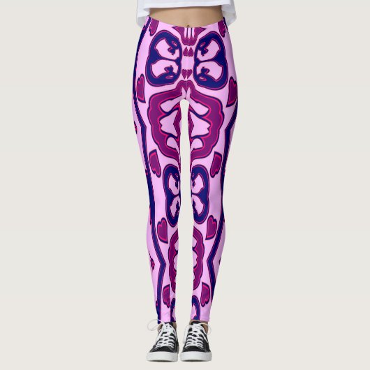 Multicolor-nahtloses Muster "Ratti_Creative_Arts" Leggings (Vorderseite)