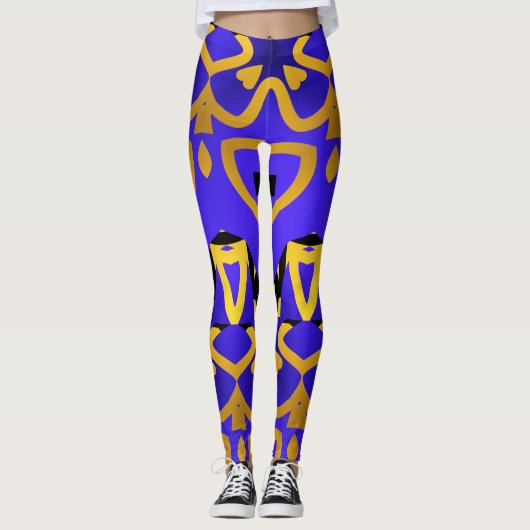 Multicolor-nahtloses Muster "Ratti_Creative_Arts" Leggings (Vorderseite)
