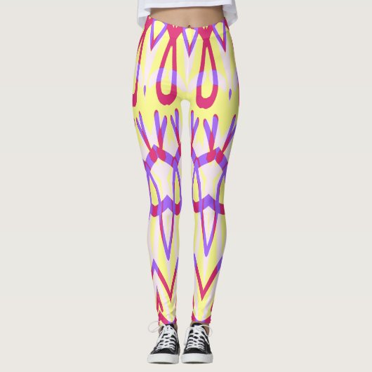 Multicolor-nahtloses Muster "Ratti_Creative_Arts" Leggings (Vorderseite)