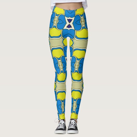 Multicolor-nahtloses Muster "Ratti_Creative_Arts" Leggings (Vorderseite)