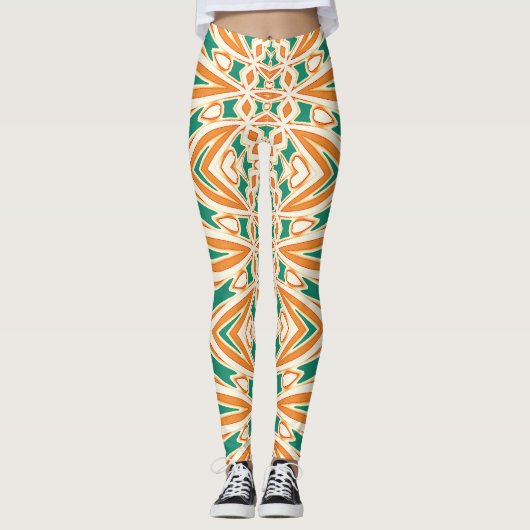 Multicolor-nahtloses Muster "Ratti_Creative_Arts" Leggings (Vorderseite)