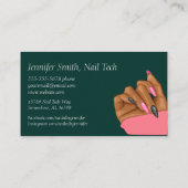 Multicolor Nail Tech Visitenkarte (Rückseite)