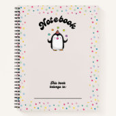 Multicolor-niedlich-Pinguin-Jonggler-Punkt-Noteboo Notizblock (Vorderseite)