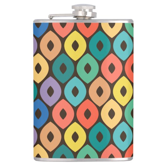 Multicolor Ogee Muster Flachmann (Vorderseite)