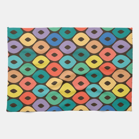 Multicolor Ogee Muster Geschirrtuch (Horizontal)