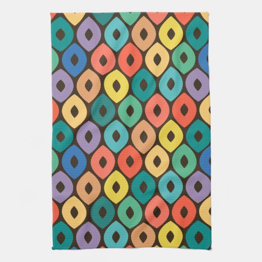 Multicolor Ogee Muster Geschirrtuch (Vertikal)