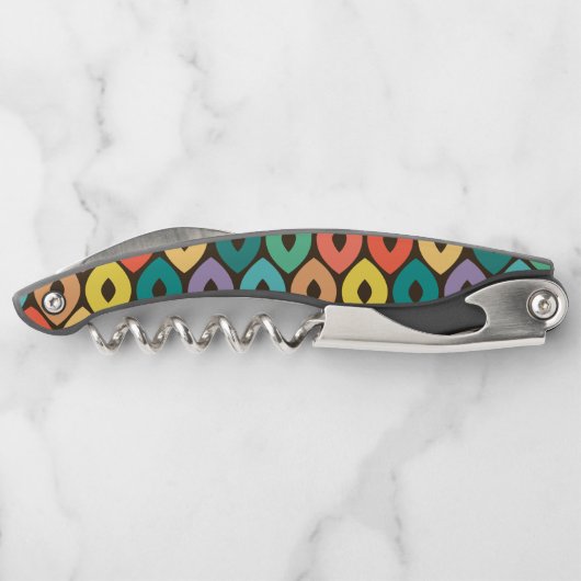 Multicolor Ogee Muster Kellnermesser (Rückseite)